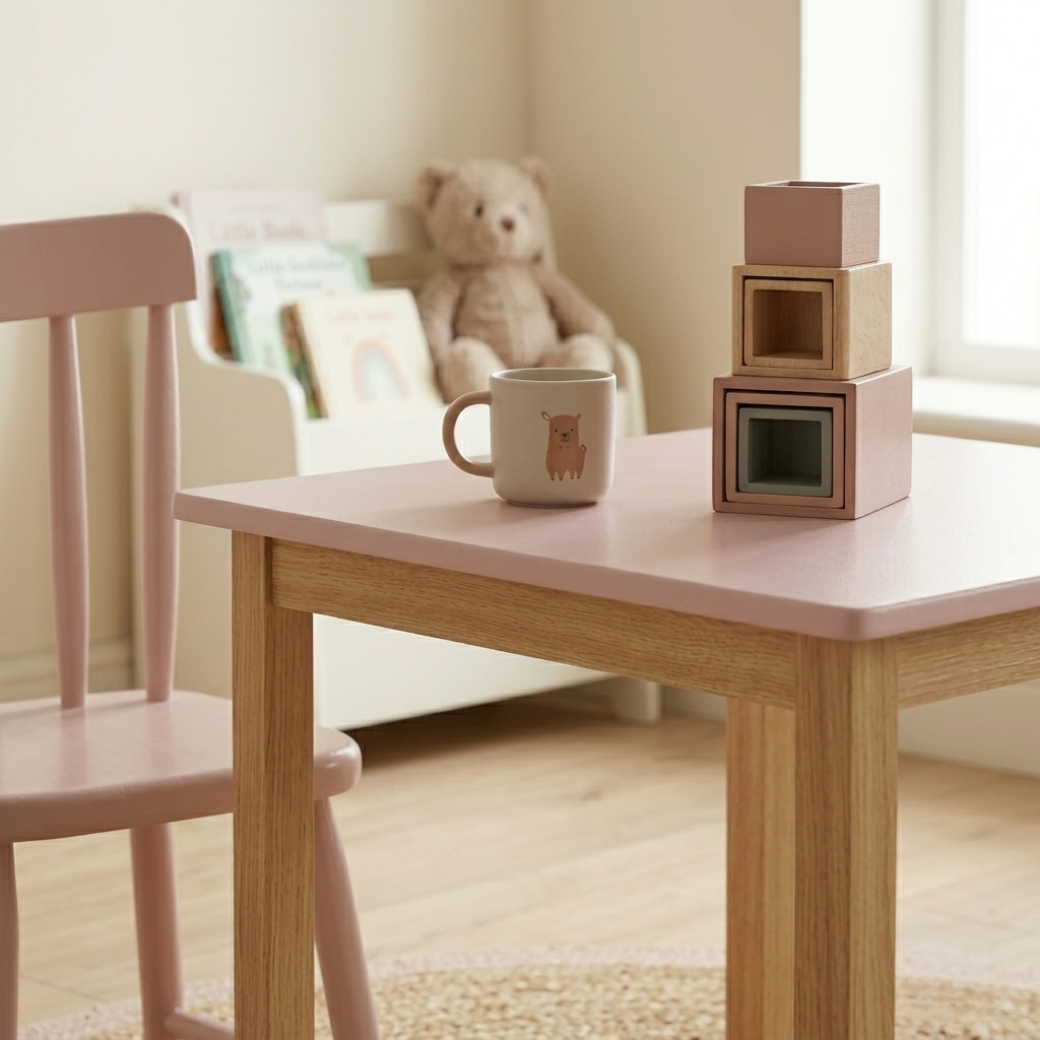 Mesa Infantil Premium de Madeira 70cm | 6 cores
