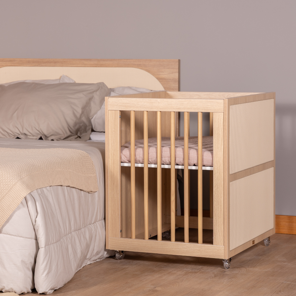 Berço 3 em 1 Evolutivo com Palinha Linha Indy Carvalho Malva