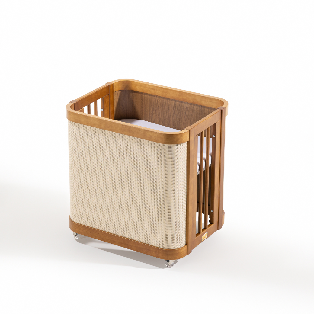 Berço 3 em 1 Paglia Nogueira com Palhinha Natural