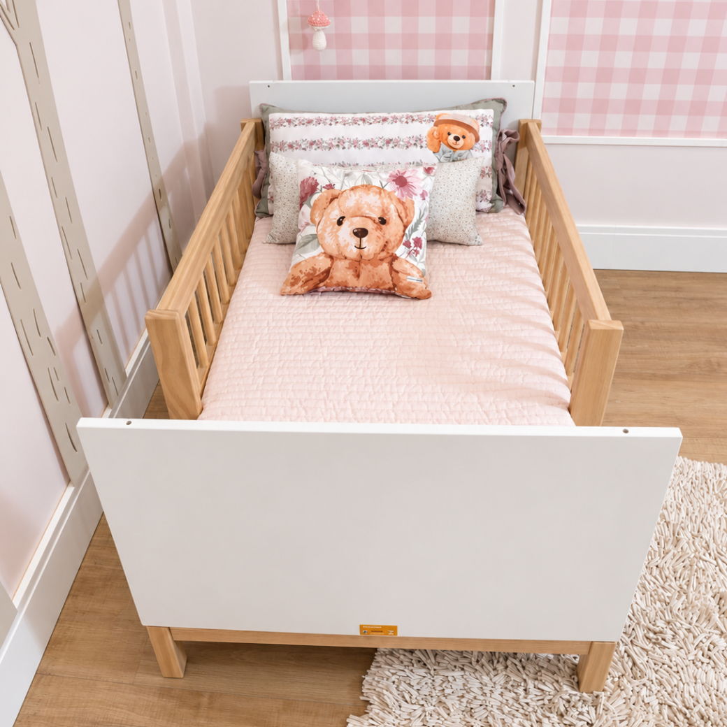 Ideal para quartos pequenos
Mais espaço livre para brincar e aproveitar o ambiente.
