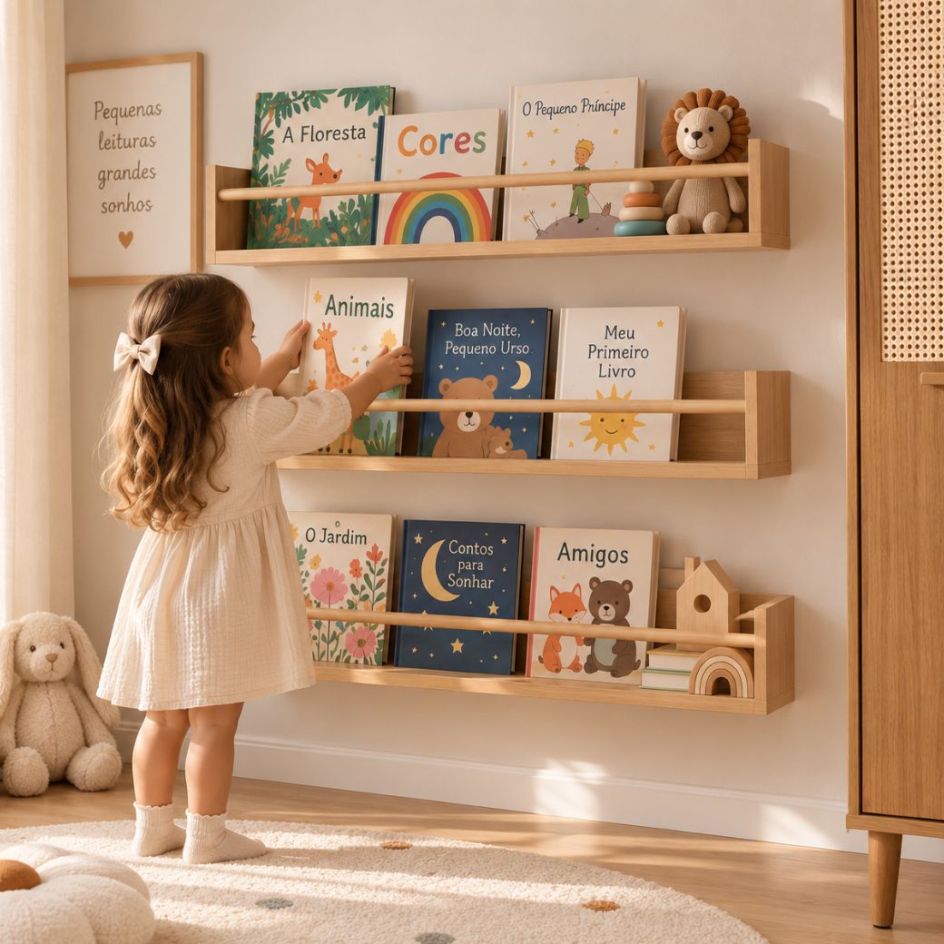 Prateleira com Cabideiro 90 cm em Mdf