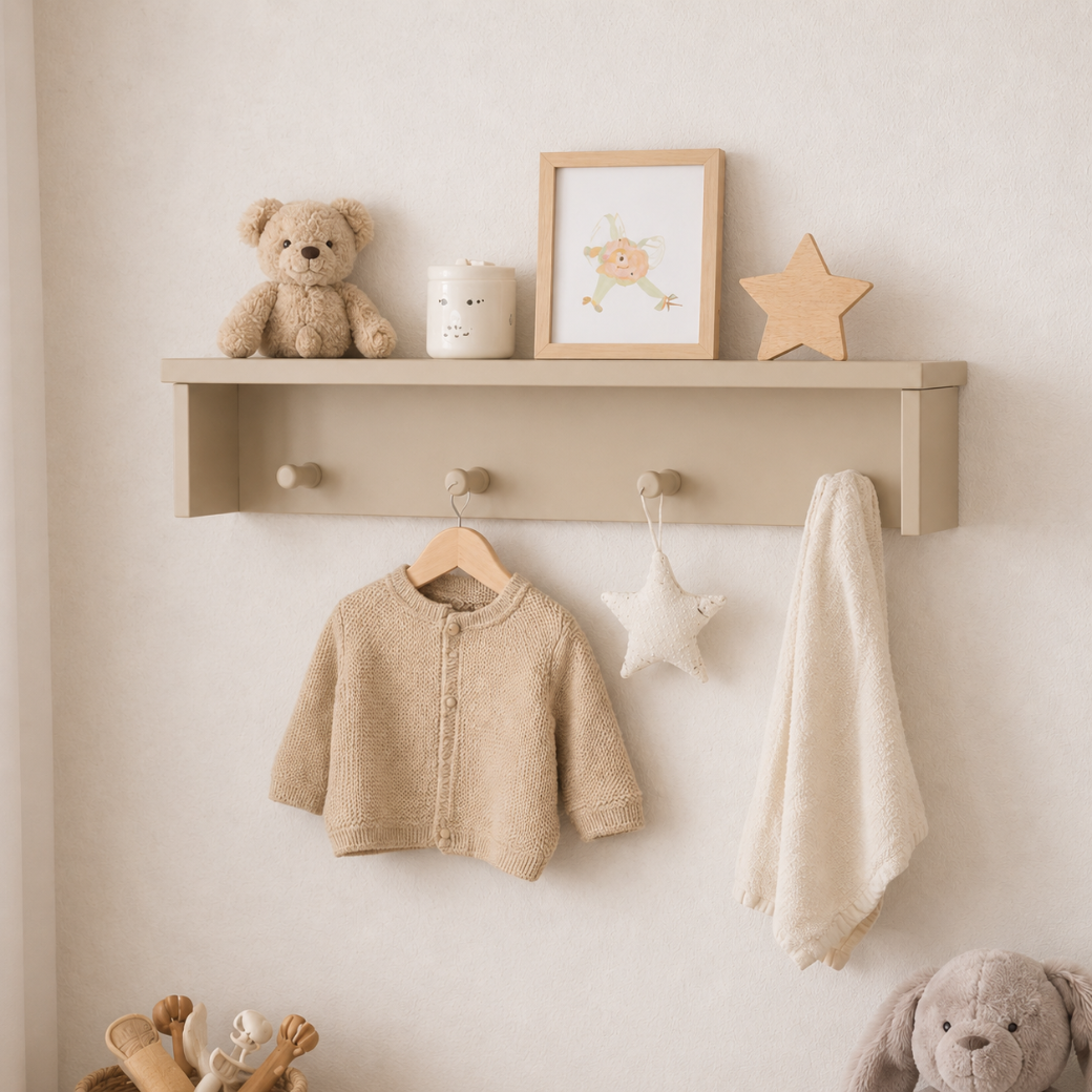 Prateleira com Pendurador 90cm em MDF