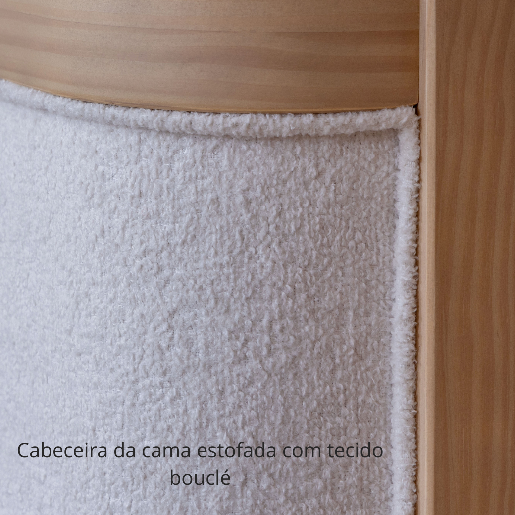 detalhe do tecido boulé da Linha Soley da Quater.