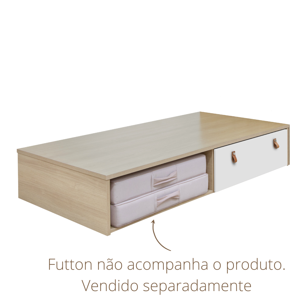 Cama Infantil com Gaveta e Espaço para Futton Join