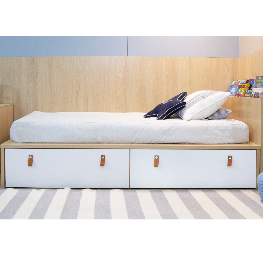 Cama Infantil com Grade e Gavetas Linha Join