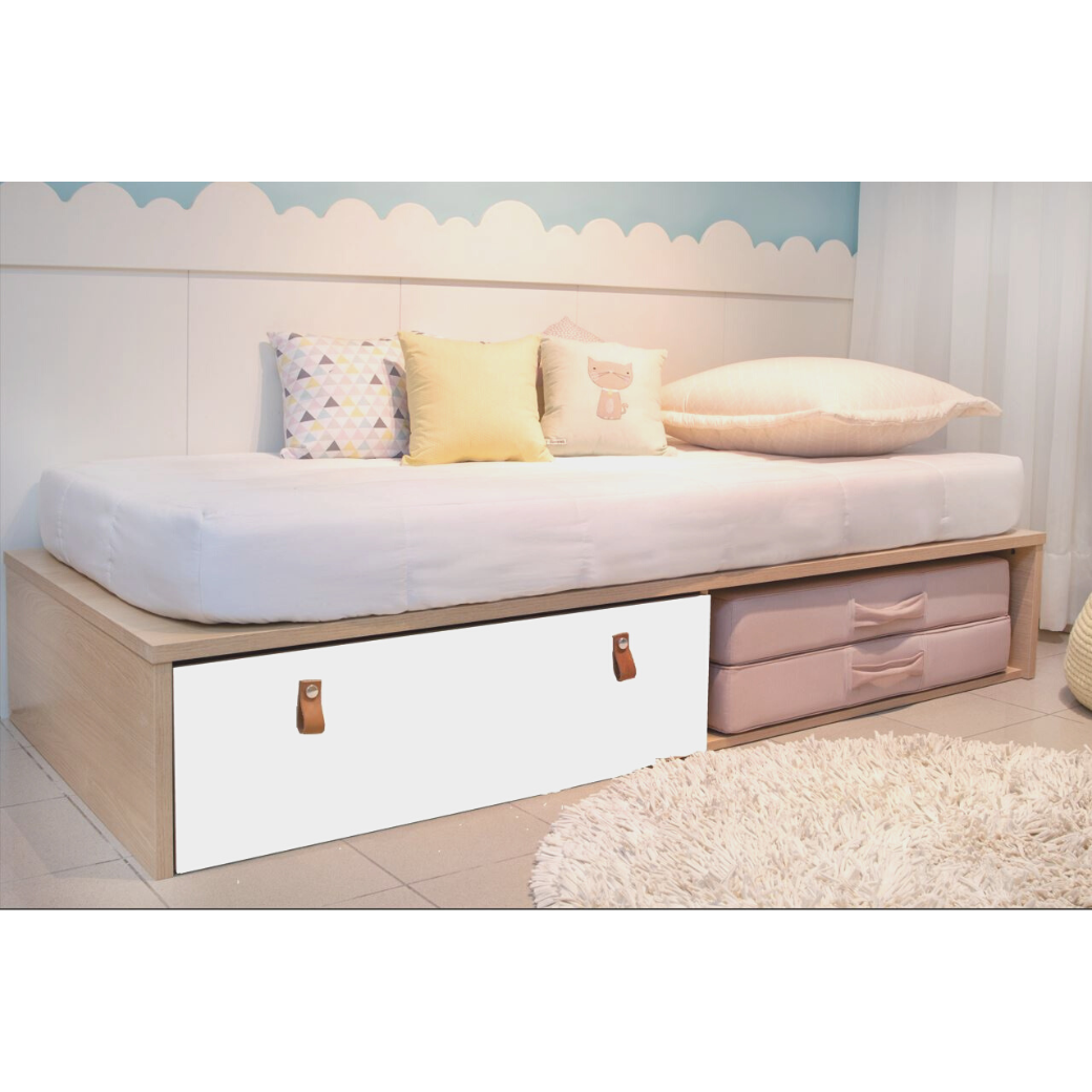 Cama Infantil com Gaveta e Espaço para Futton Join