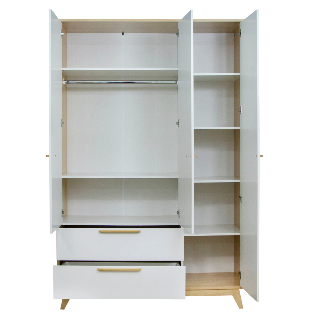 Berço Cômoda e Guarda Roupa para Bebê Quarto Infantil Completo Petit