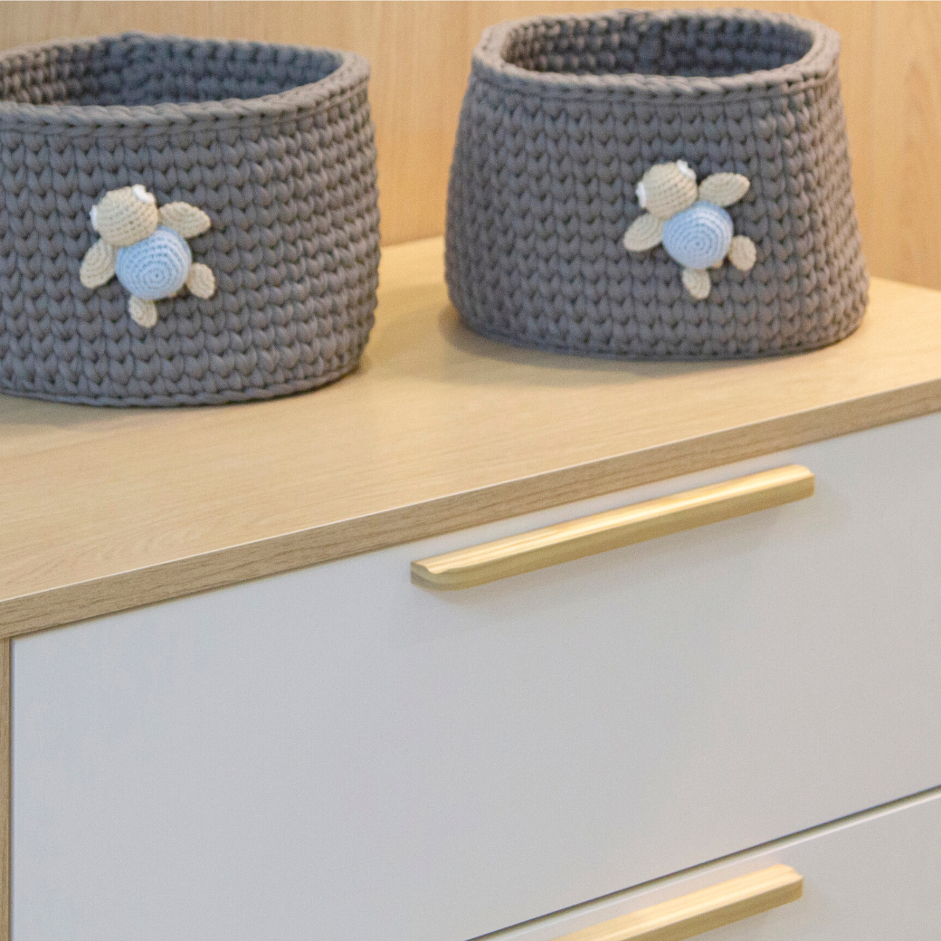 Berço Cômoda e Guarda Roupa para Bebê Quarto Infantil Completo Petit